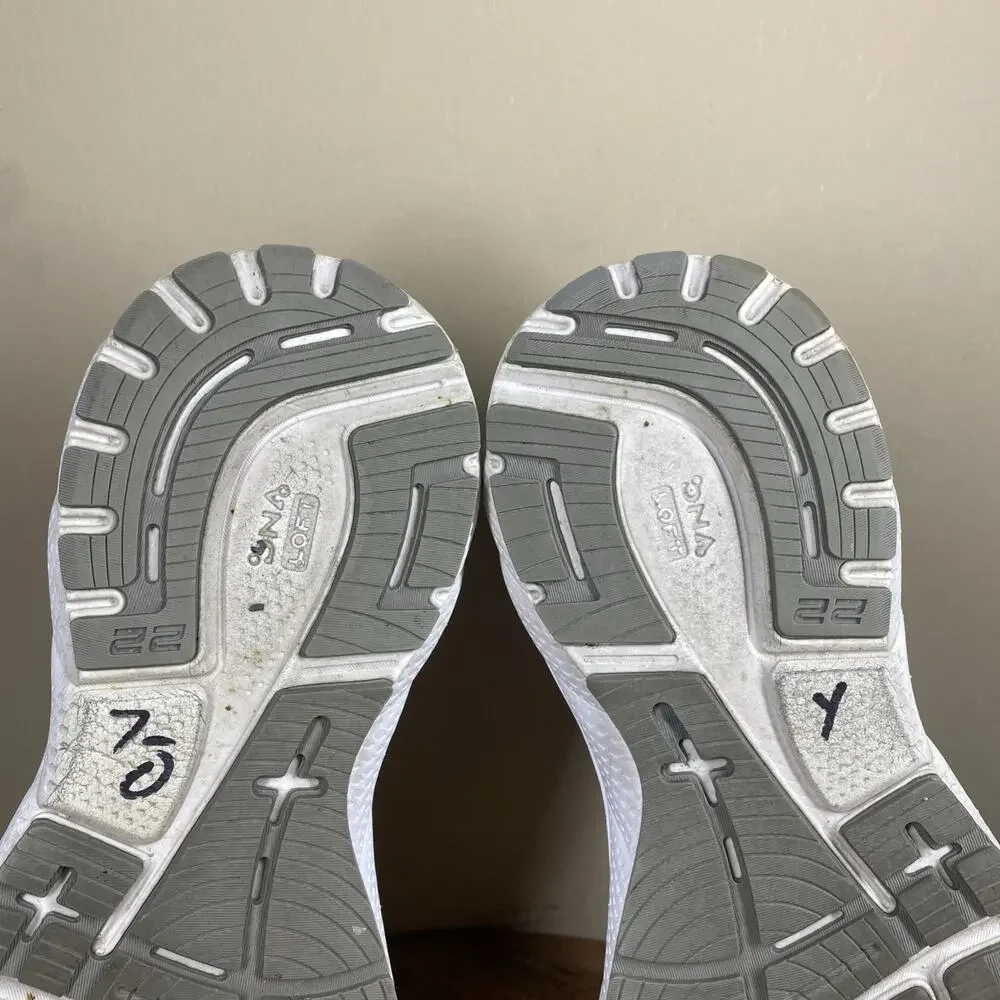 Brooks Adrenaline GTS 22 Gray Womens Gray And Blue Size 9.5 B Running Shoes